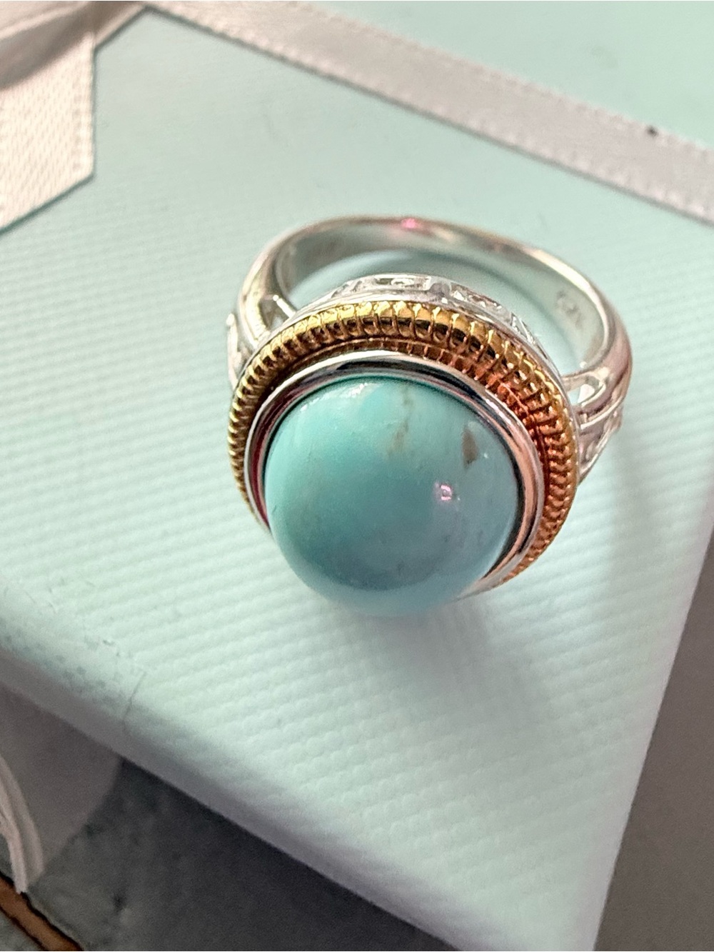 925 Sterling Silver Gold Vermeil Ring NEW size 6 - Picture 5 of 11